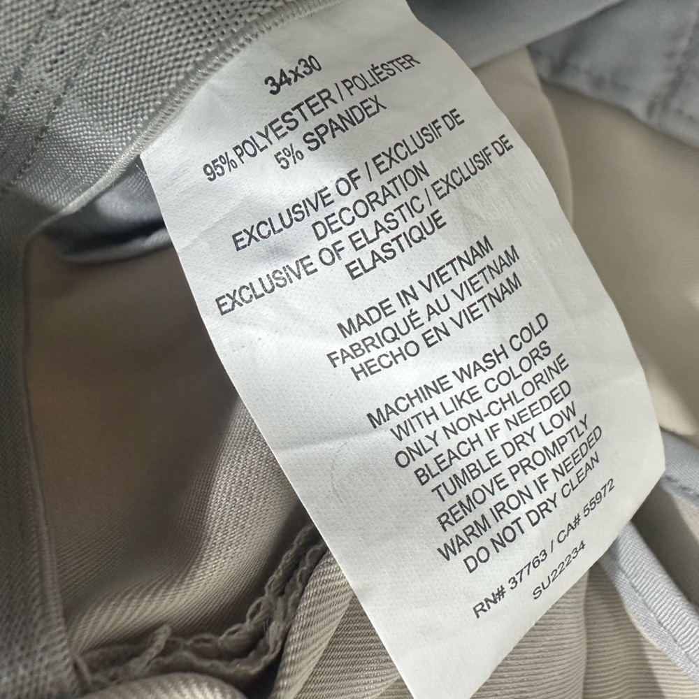 NEW Callaway Men’s Beige Golf Pants 34x30 Stretch Waistband Casual Straight Leg - Picture 8 of 12